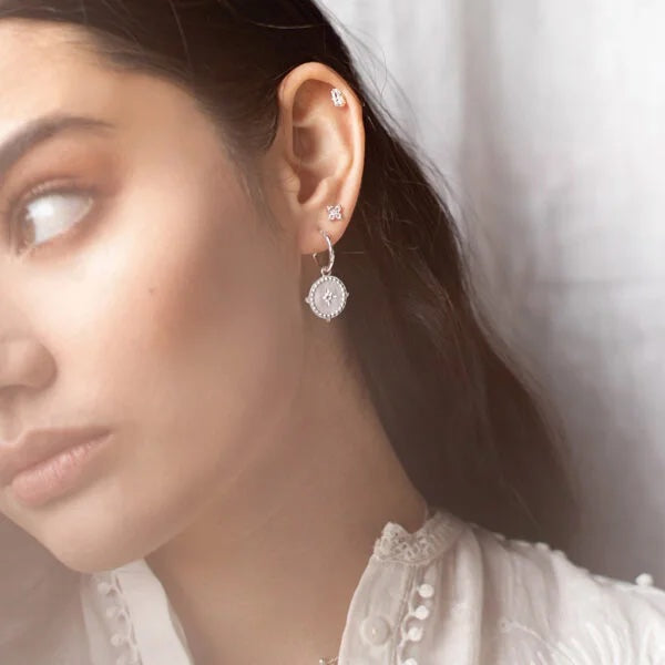 murkani into the light small hoop earrings silver MKILSE04