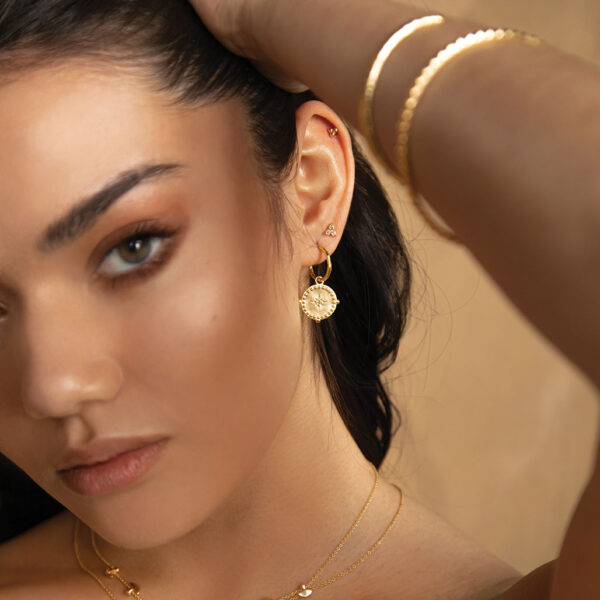 murkani into the light small hoop earrings gold MKILYE06