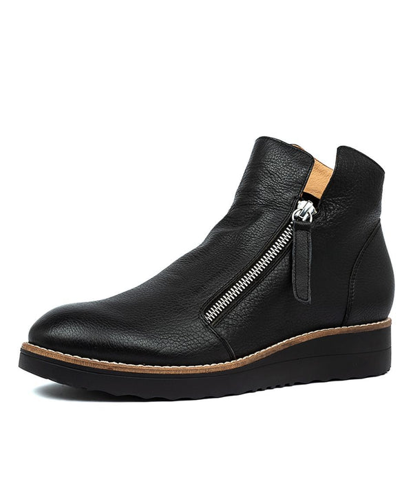 top end oh my black leather boot
