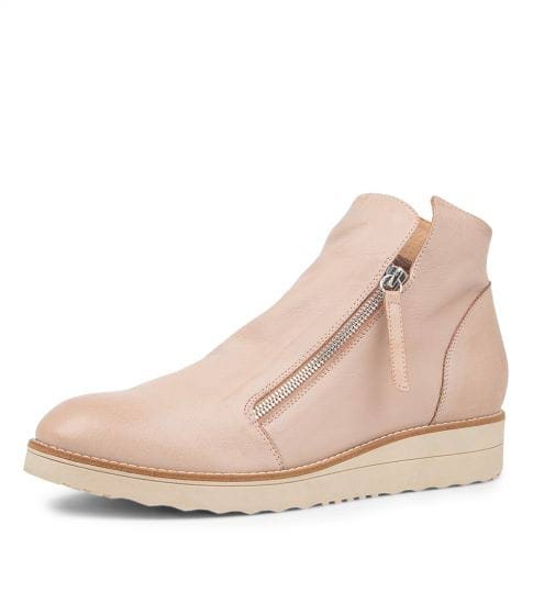 top end oh my pale pink leather boot
