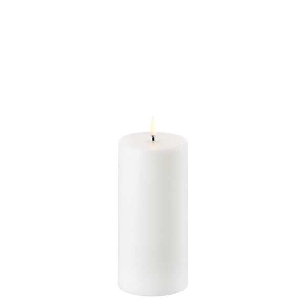 uyuni lighting 7.8 x 15.2 cm single wick pillar nordic white candle