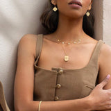 murkani hope compass necklace gold
