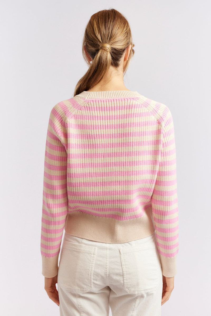 alessandra Lolly musketeers cotton sweater in lolly pink