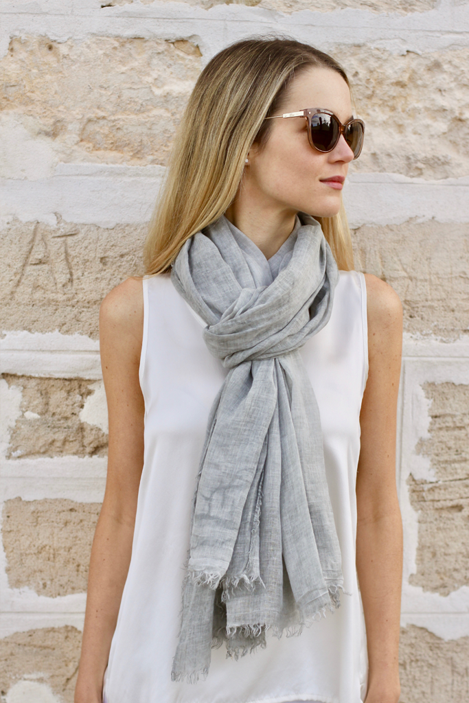cotton scarf light grey