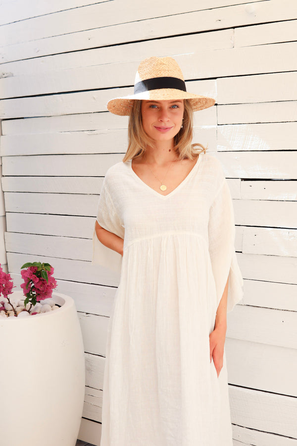 eclēctia dr-2107 long sleeve dress natural