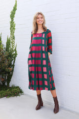 ivy & isabel mia dress pink block print