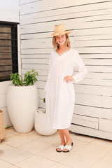 haris cotton drs-8358 dress white