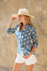 ivy & isabel - caprice shirt - adriatic