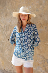 ivy & isabel - caprice shirt - adriatic