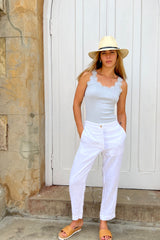 haris cotton pnt-1725 linen pants white