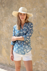 ivy & isabel - caprice shirt - adriatic