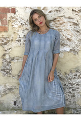 mia dress blue gingham