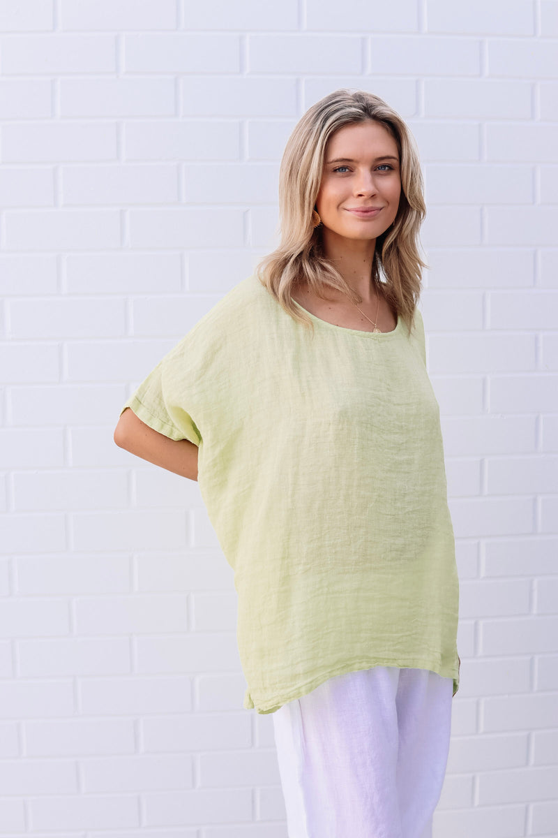 kiitos 20150 linen gauze short top 18 colours