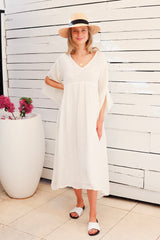 eclēctia dr-2107 long sleeve dress natural