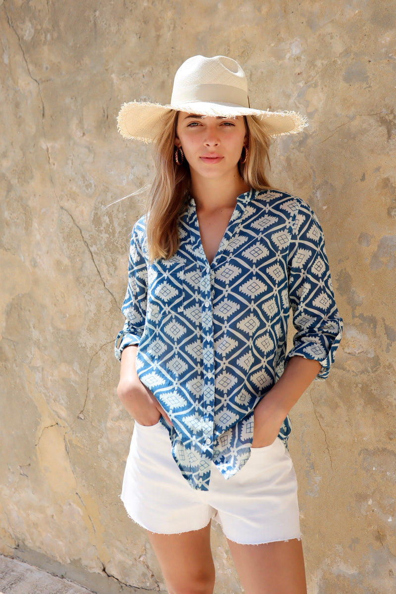 ivy & isabel - caprice shirt - adriatic