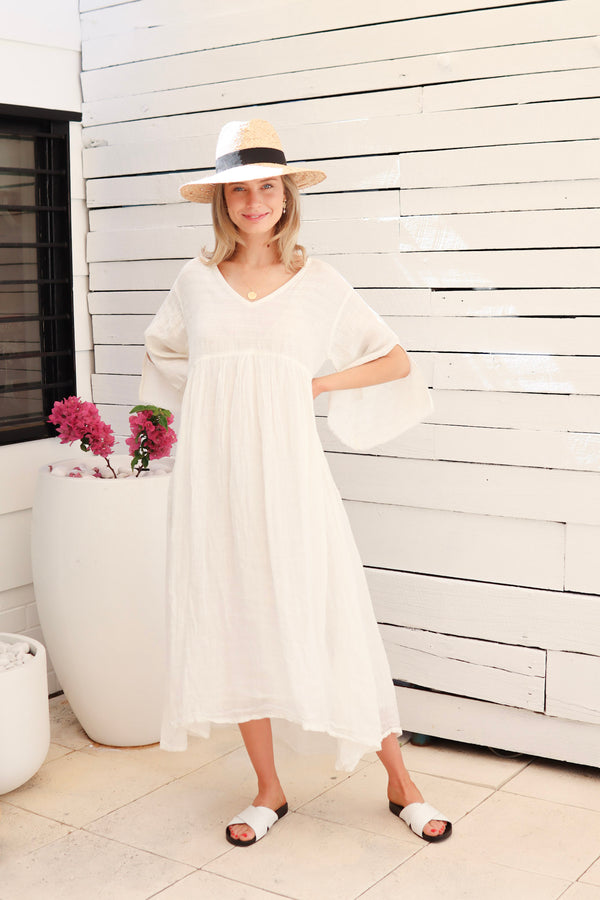 eclēctia dr-2107 long sleeve dress natural