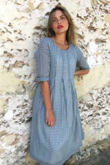 mia dress blue gingham