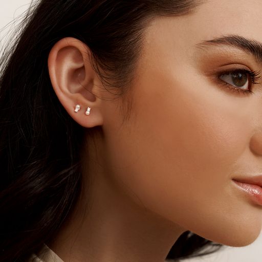 murkani pearl with white topaz studs silver MPSE142