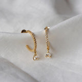 murkani petites 13mm tear drop hoop gold